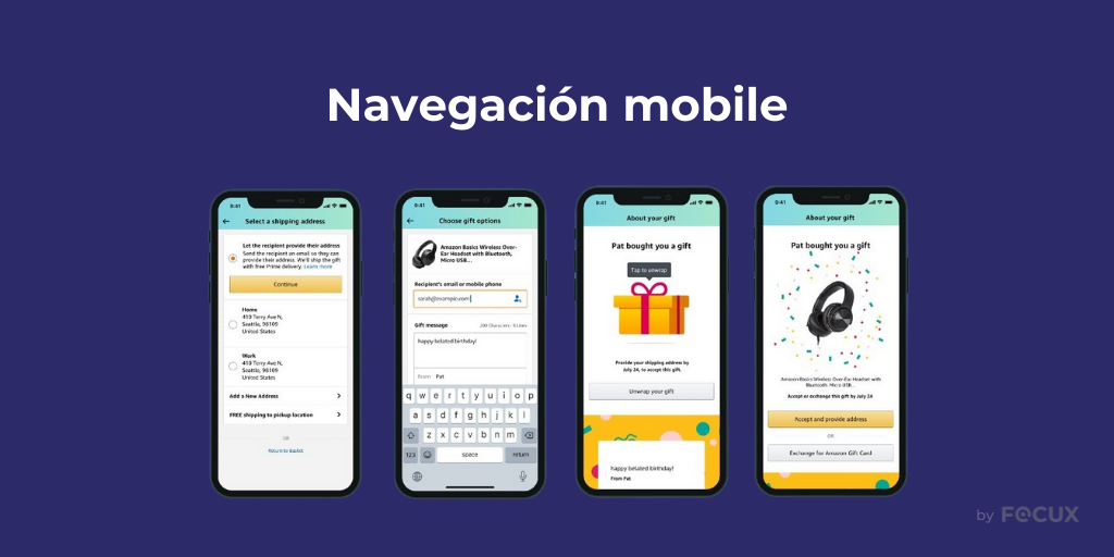 UX para ecommerce navegación mobile